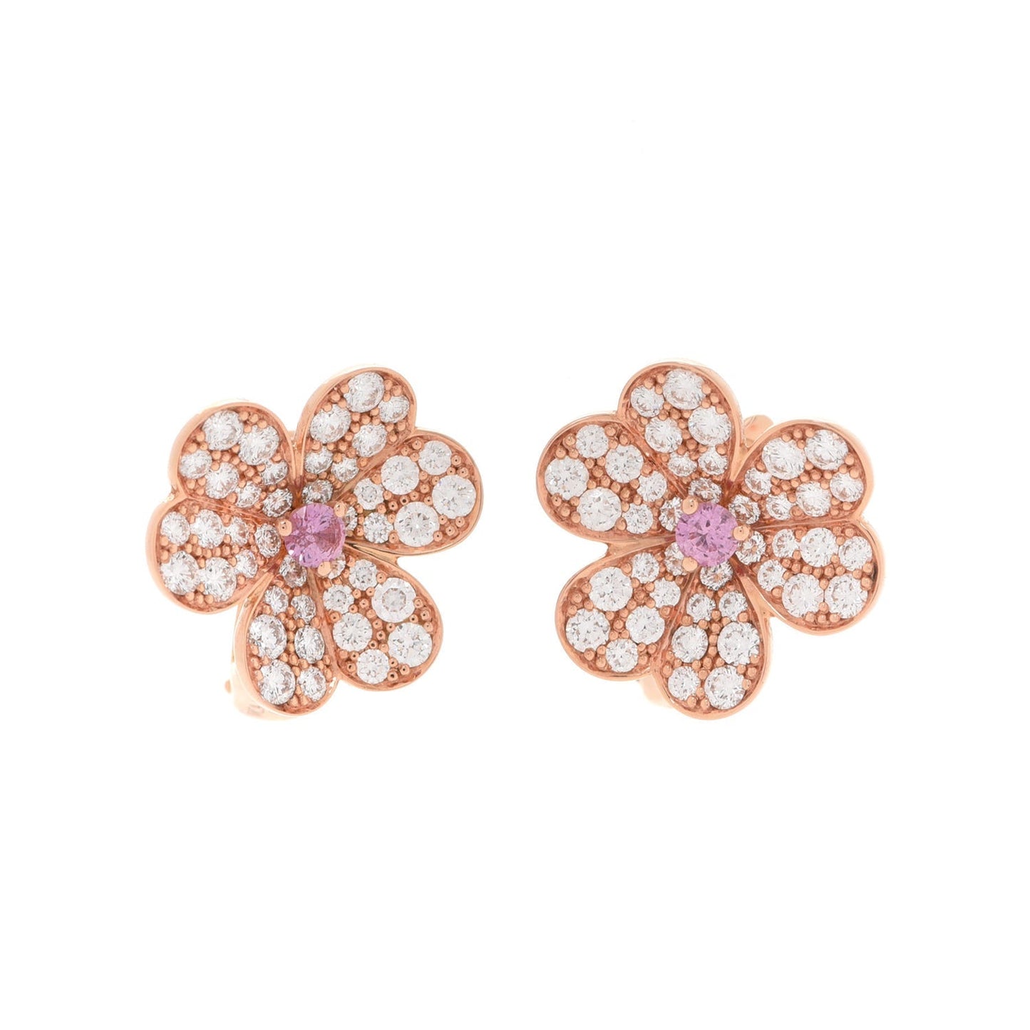 18K Frivole Pink Sapphire Earrings