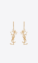 18K Saint Monogram Palmier Statement Earrings