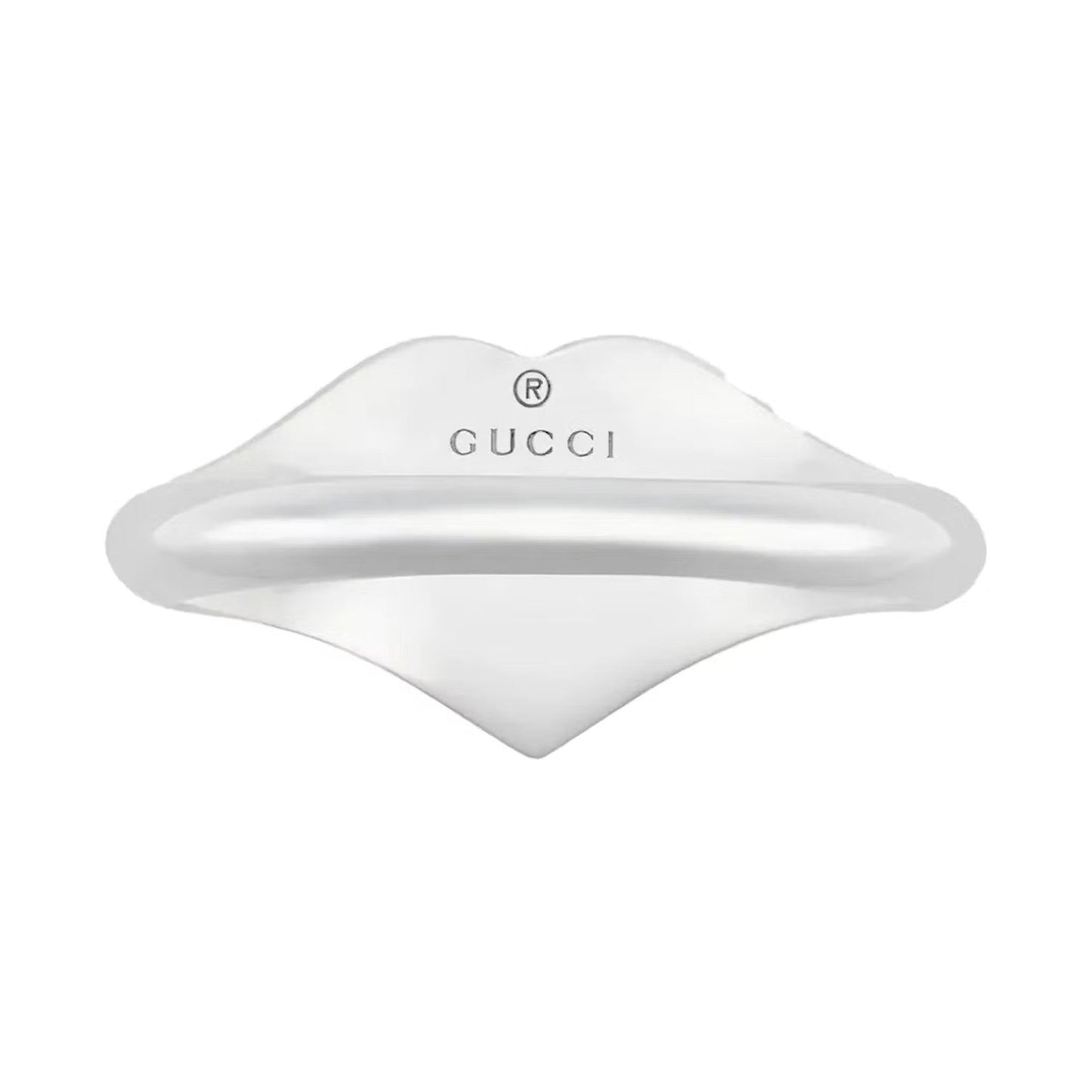 GG Interlocking G Blue Enamel Heart Ring