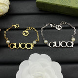 18K GG Letter Bracelet