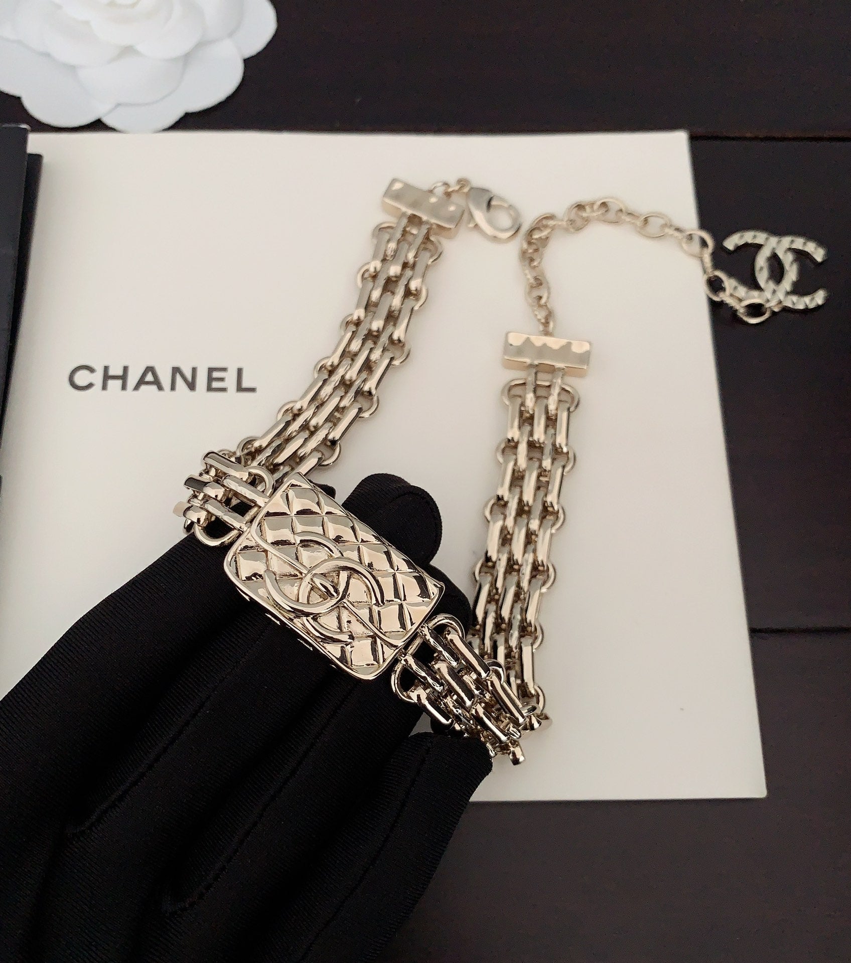 18K CC Gold Chain Necklace