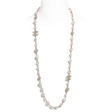 18K CC Black Pearl Diamond Necklace