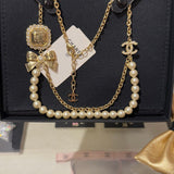 18K CC 25K Butterfly Pearl Necklace