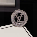 18K Louis Full Diamond Brooch