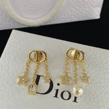 18K CD Tribales Star Pearl Earrings