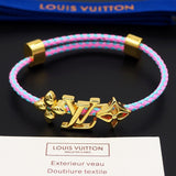18K Louis Monogram Pink & Purple Gold Bracelet