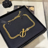 18K CC 25K Pen Choker Necklace