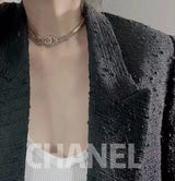 18K CC Chain Choker Necklace