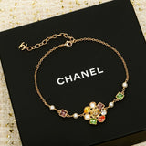 18K CC 26C Color Crystal Flower Bracelet