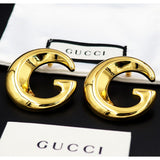 18K GG Large Gold Earrings