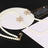 18K CC 26C Long Pearl Necklace
