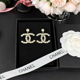 18K CC 25B Crystal Small Heart Earrings