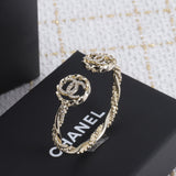 18K Double CC Open Bracelet