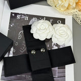 18K CC 25K Black Gold Earrings
