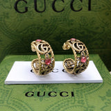18K GG Pink Crystal Earrings