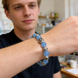 18K GG Anger Forest Blue Bead Chain Bracelet