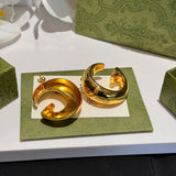 18K GG Smooth Gold Earrings