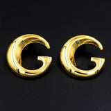 18K GG Large Gold Earrings