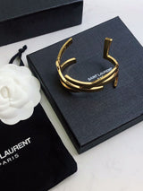 18K Saint Monogram Cuff Bracelet