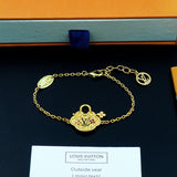 18K Louis Vintage Lock Gold Bracelet