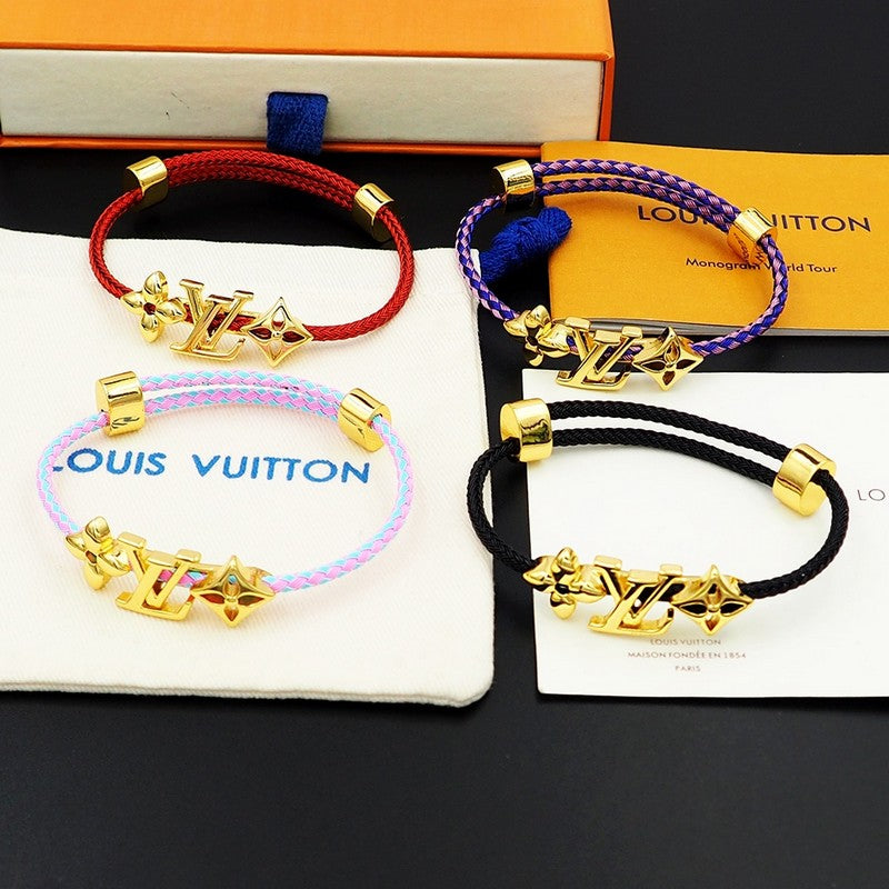 18K Louis Monogram Black Gold Bracelet