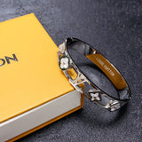 18K Louis Crystal Studded Bracelet