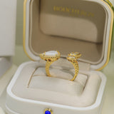 18K Serpent Boh¡§¡§me Diamonds Ring