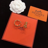 18K Chaine D'Ancre Enchainee H Earrings