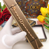 18K CD Rose Gold Beads Bracelet