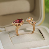 18K Serpent Boh¡§¡§me Diamonds Ring