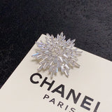 18K CC Snow Flower Brooch