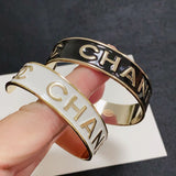 18K CC Open Wide Cuff Bracelet