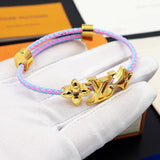 18K Louis Monogram Pink & Purple Gold Bracelet