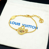 18K Louis Vintage Lock Gold Bracelet