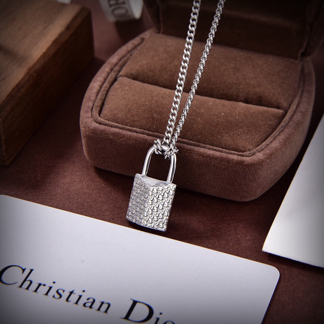 18K CD Lock Necklace