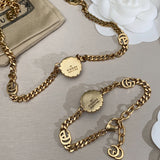 18K GG Interlocking G Pearl Chain Bracelet