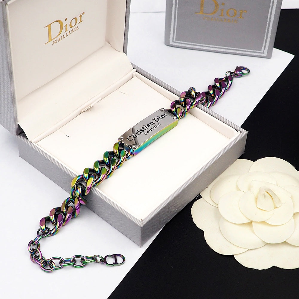 18K CD Couture Chain Link Bracelet