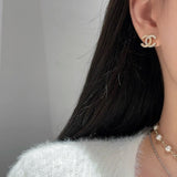 18K CC 25P Gold Earrings