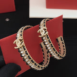 18K CC Strass Earrings
