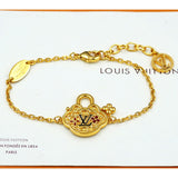 18K Louis Vintage Lock Gold Bracelet