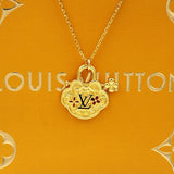 18K Louis Vintage Lock Gold Necklace